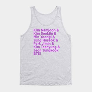 BTS Names Seven Men: Smooth Like Butter in Purple Tank Top